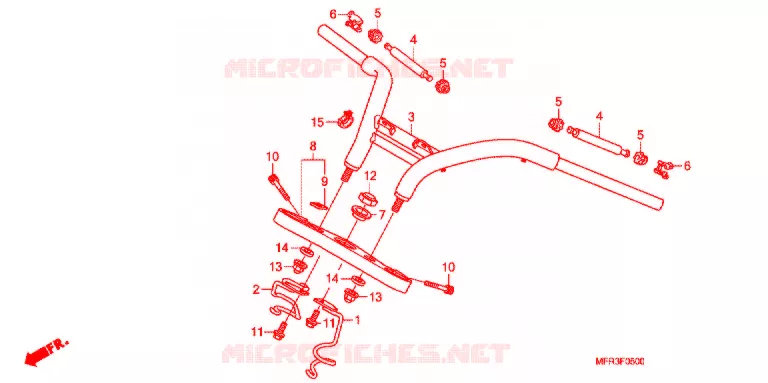 GUIDON - TE DE FOURCHE Honda MOTO 1300 VT 2012  VT1300CXAC