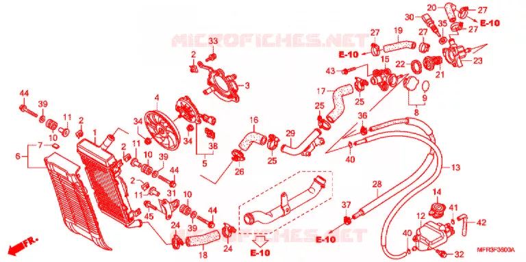 RADIATEUR Honda MOTO 1300 VT 2012  VT1300CXAC