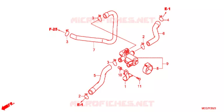 VALVE DE COMMANDE D'INJECTION D'AIR (VT750S) Honda MOTO 750 VT 2012  VT750SC