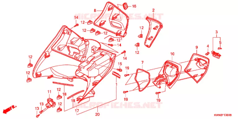 PROTEGE JAMBES Honda SCOOTER 125 PCX 2012  WW125EX2C