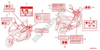 ETIQUETTE DE PRECAUTIONS pour Honda PCX 125 SPECIAL EDITION de 2012