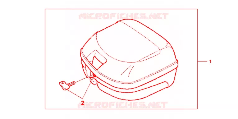 TOP CASE 26L Honda SCOOTER 125 PCX 2012  WW125EX2C