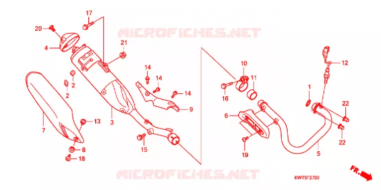SILENCIEUX D'ECHAPPEMENT Honda MOTO 300 XR 2012  XRE300AC