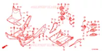 PLANCHER   REPOSE PIED pour Honda SH 125 TOP CASE SPECIAL de 2011