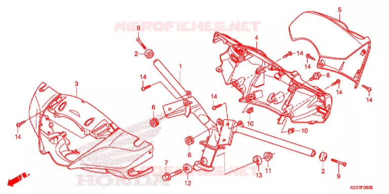 GUIDON - CARENAGE Honda SCOOTER 150 SH 2013  SH150D