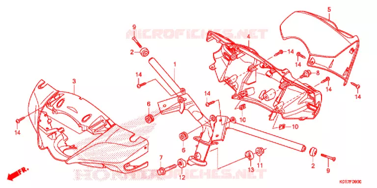 GUIDON - CARENAGE Honda SCOOTER 150 SH 2013  SH150D