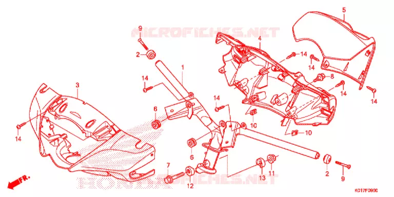 GUIDON - CARENAGE Honda SCOOTER 150 SH 2013  SH150D