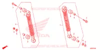 AMORTISSEUR ARRIERE pour Honda WAVE 110 3DK de 2013