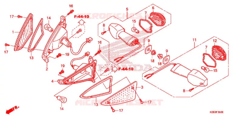 CLIGNOTANT Honda MOTO 110 WAVE 2013  AFS1101SHD