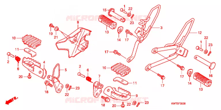 REPOSE PIED Honda MOTO 300 XR 2012  XRE300B