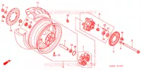 ROUE ARRIERE pour Honda CB 1300 SUPER FOUR de 2001
