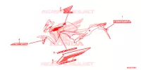 AUTOCOLLANTS pour Honda CB 500 F WHITE de 2013