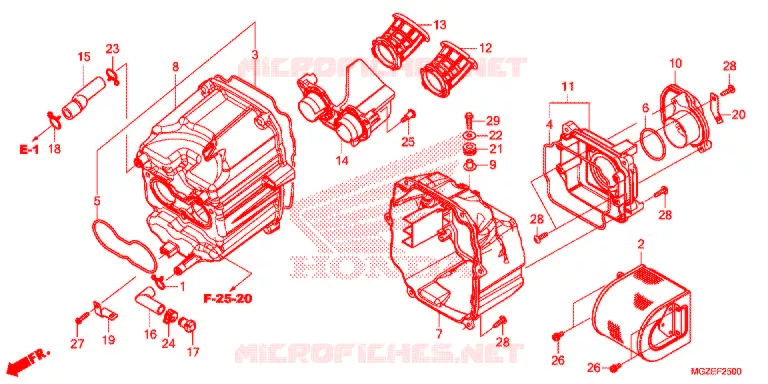 FILTRE A AIR Honda MOTO 500 CB 2013  CB500FD