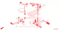 PEDALE pour Honda CB 500 F ABS BLANCHE de 2013