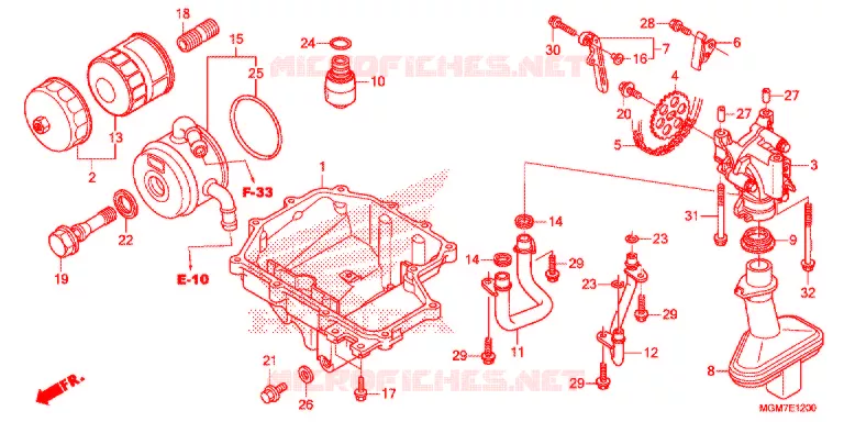 CARTER - POMPE - FILTRE A HUILE Honda MOTO 600 HORNET 2013  CB600FD