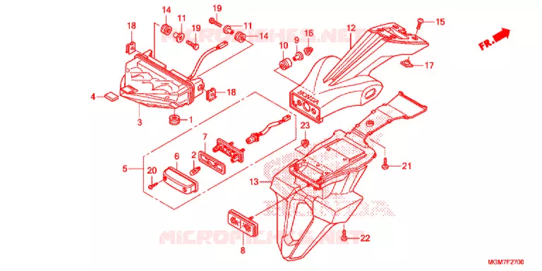 FEU ARRIERE Honda MOTO 600 HORNET 2013  CB600FD
