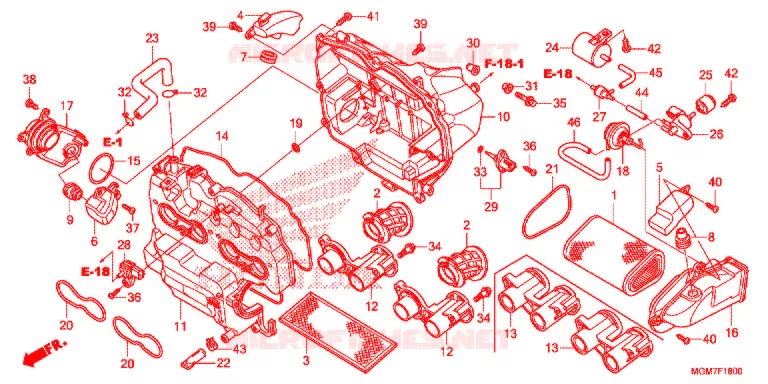 FILTRE A AIR Honda MOTO 600 HORNET 2013  CB600FD