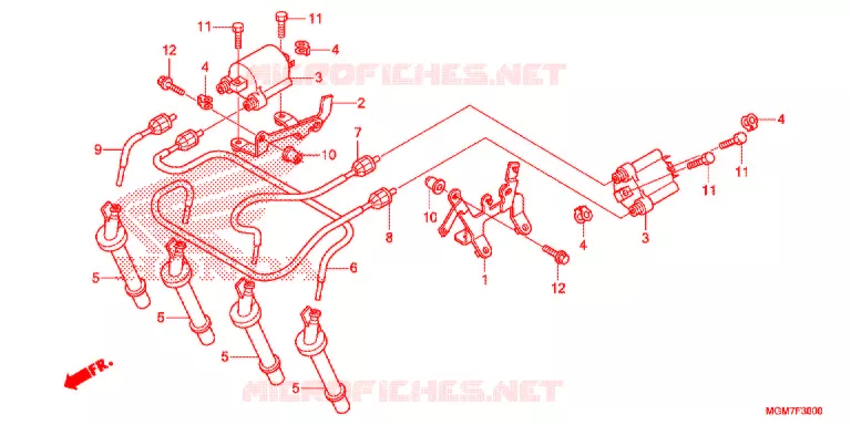 BOBINE D'ALLUMAGE Honda MOTO 600 HORNET 2013  CB600FD