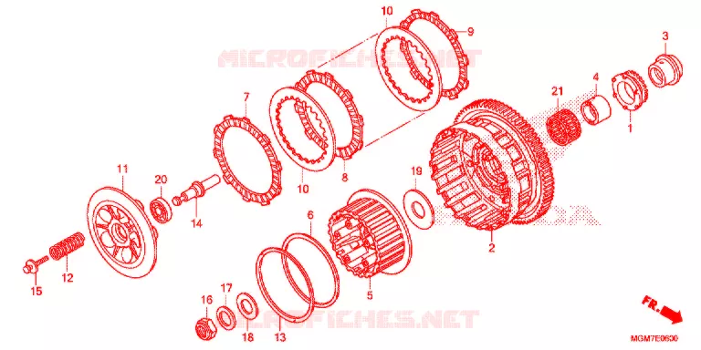 EMBRAYAGE Honda MOTO 600 HORNET 2013  CB600FD