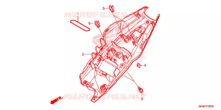 GARDE-BOUE ARRIERE Honda MOTO 600 HORNET 2013  CB600FD