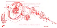 ROUE ARRIERE (RAYON/FREIN A TAMBOUR) pour Honda CB 150 UNICORN de 2006