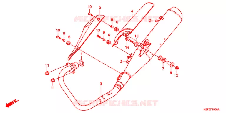 SILENCIEUX D'ECHAPPEMENT Honda MOTO 150 CBF 2012  CBF150MC