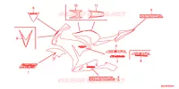 AUTOCOLLANTS (CBR1000RRD/E/RAD/E) pour Honda CBR 1000 RR ABS BLACK de 2013