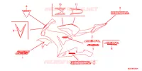 AUTOCOLLANTS (CBR1000RRD/E/RAD/E) pour Honda CBR 1000 RR ABS BLACK de 2013