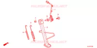 BEQUILLE pour Honda CBR 250 R BLANCHE de 2013
