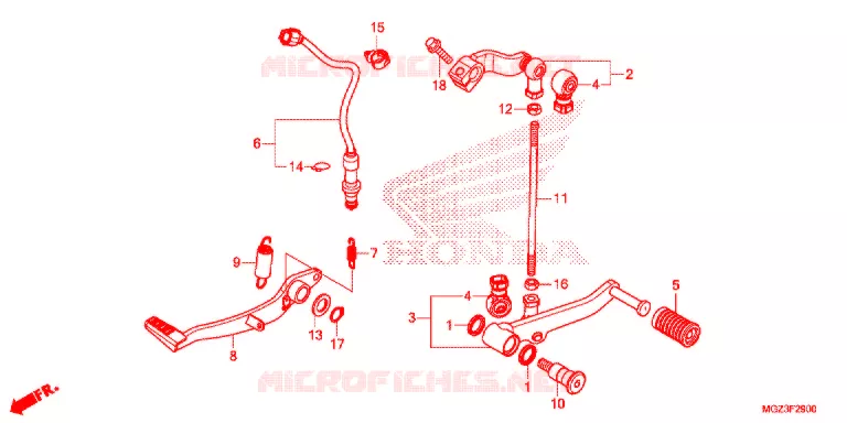 PEDALE Honda MOTO 500 CBR 2013  CBR500RAD