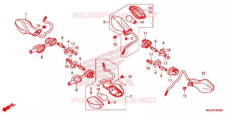 CLIGNOTANT Honda MOTO 500 CBR 2013  CBR500RAD