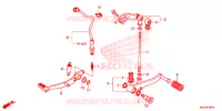 PEDALE pour Honda CBR 500 R ABS BLANCHE de 2013