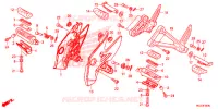 REPOSE PIED pour Honda CBR 500 R ABS BLANCHE de 2013