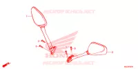 RETROVISEUR pour Honda CBR 500 R ABS BLANCHE de 2013