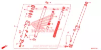 FOURCHE pour Honda CBR 500 R ABS HRC TRICOLOR de 2014