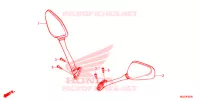 RETROVISEUR pour Honda CBR 500 R ABS HRC TRICOLOR de 2014