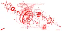 ROUE ARRIERE pour Honda CBR 500 R ABS de 2014