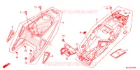 COUVERCLES LATERAUX pour Honda CBR 600 RR BLACK, RED de 2014
