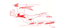 AUTOCOLLANTS (4) pour Honda CB1 125 RUEDAS FUNDIDAS de 2013