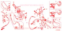 LEVIER DE GUIDON   CABLE   COMMODO (1) pour Honda CB1 125 RUEDAS FUNDIDAS 4AG de 2013
