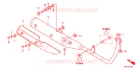 SILENCIEUX D'ECHAPPEMENT (2) pour Honda CB1 125 RUEDAS FUNDIDAS 4AG de 2013