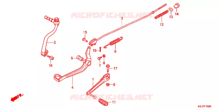PEDALE Honda MOTO 100 CRF 2012  CRF100FC