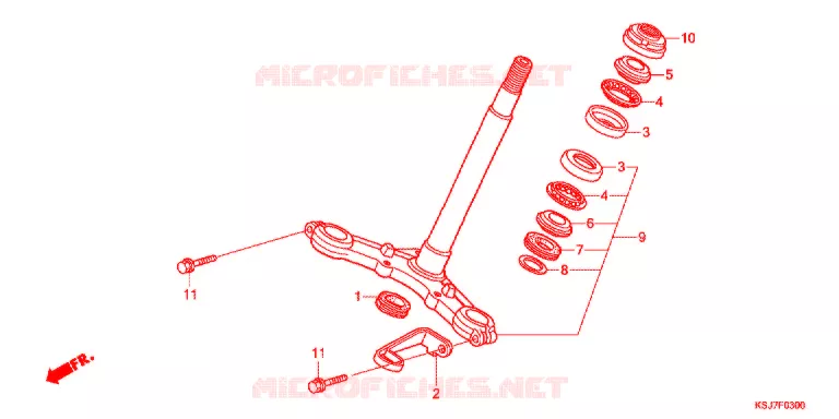 TE DE FOURCHE Honda MOTO 100 CRF 2013  CRF100FD