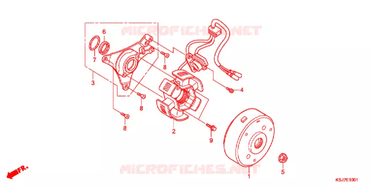 ALTERNATEUR (CRF100F) Honda MOTO 100 CRF 2013  CRF100FD