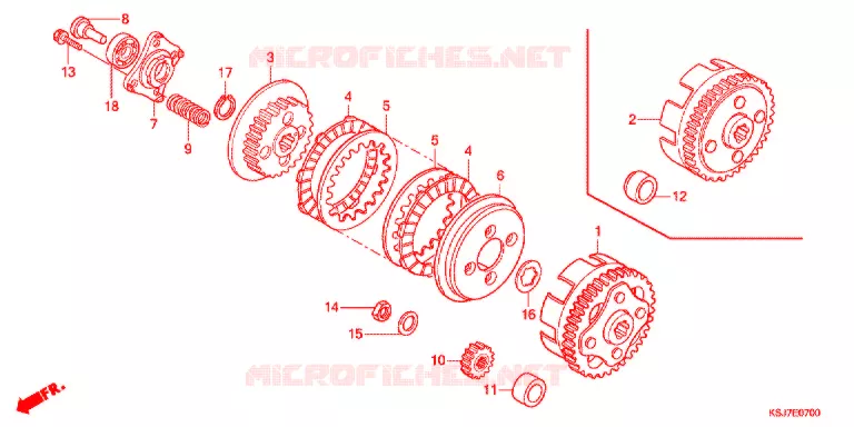EMBRAYAGE Honda MOTO 100 CRF 2013  CRF100FD