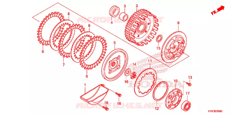 EMBRAYAGE Honda MOTO 110 CRF 2013  CRF110FD