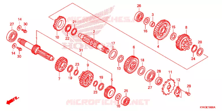 BOITE DE VITESSES Honda MOTO 110 CRF 2013  CRF110FD