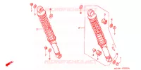 AMORTISSEUR ARRIERE pour Honda CG 125 TITAN KICK, PARTIDA ELETRICA de 2004