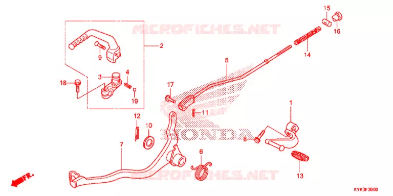 PEDALE - KICK Honda MOTO 110 CRF 2014  CRF110FE
