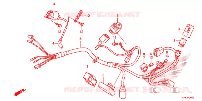 FAISCEAU DES FILS Honda MOTO 110 CRF 2016  CRF110FE